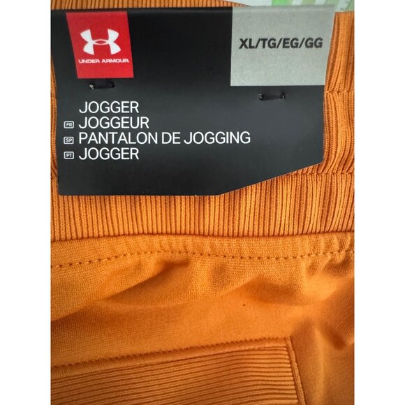 NWT Under Armour XL Mens Jogger Pants Orange Loose Fit 100% Polyester - Picture 10 of 16